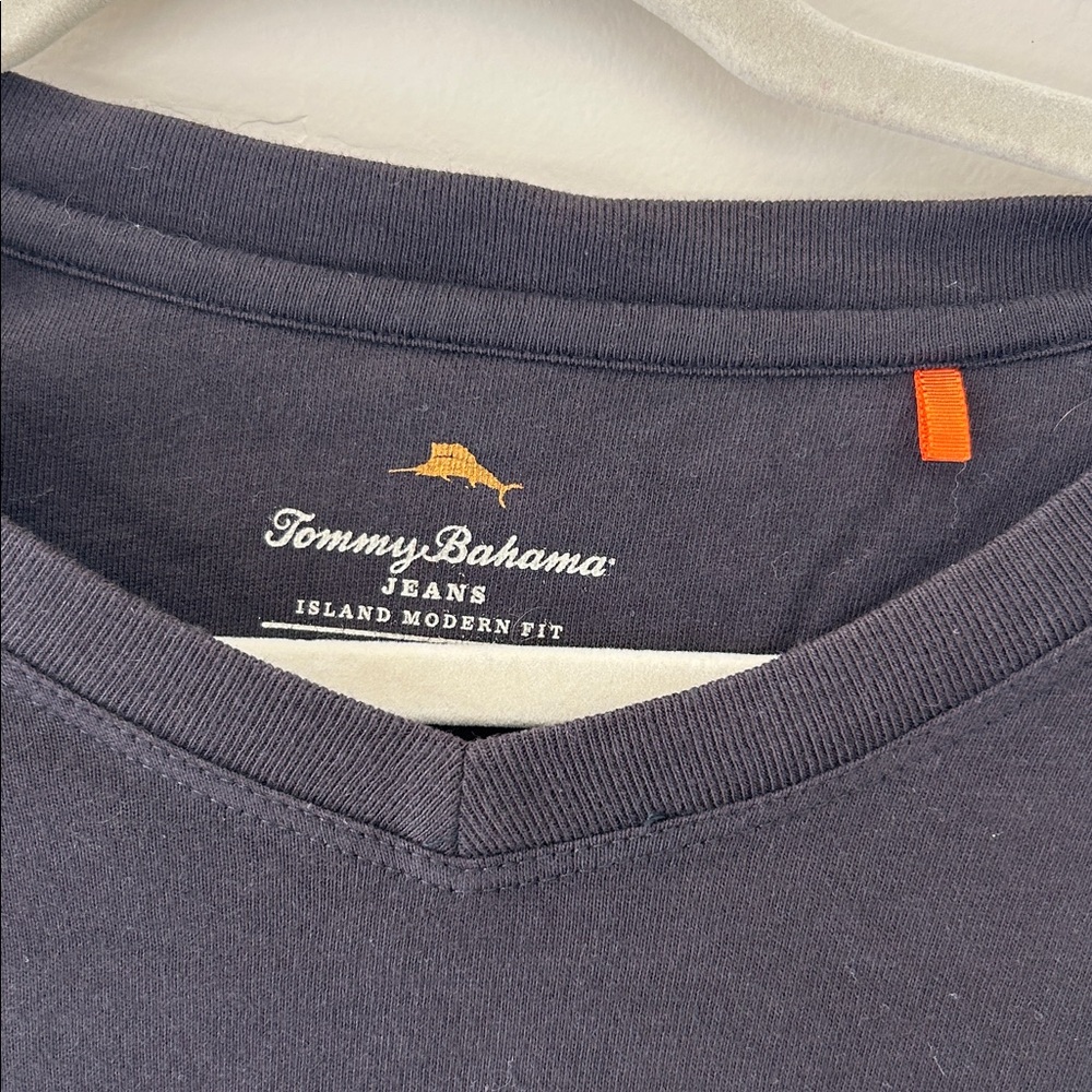 Tommy Bahama Black V-Neck Tee